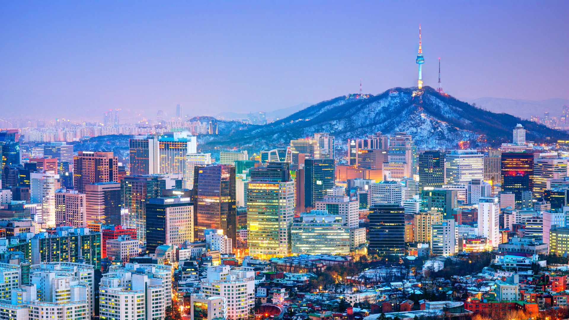 Seoul skyline with N Seoul Tower