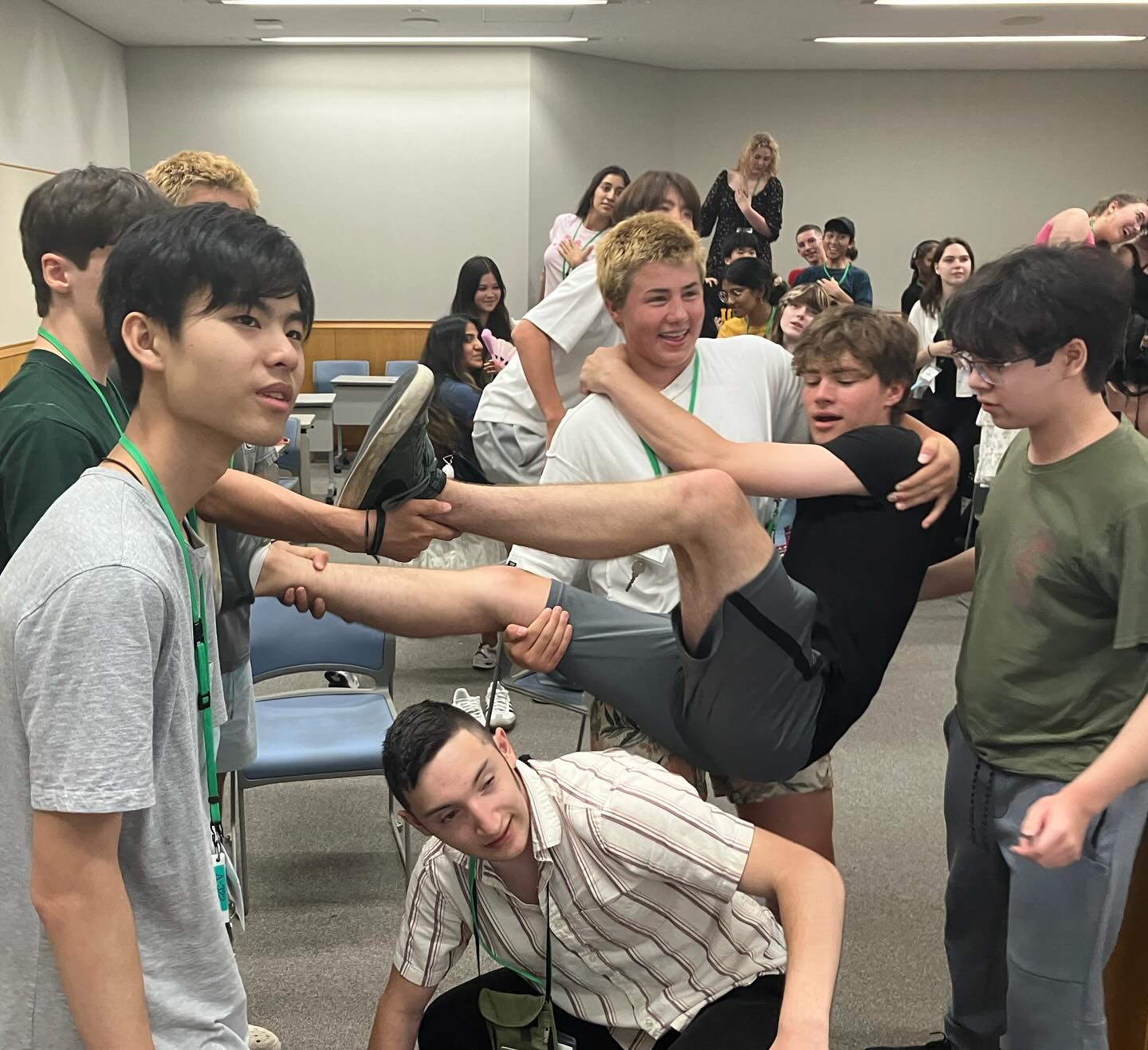 Students spending time together during camp